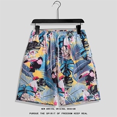 潮牌短裤男夏季新款透气休闲印花五分裤青少年潮流宽松运动中裤，男装牛仔裤，星座1210-1