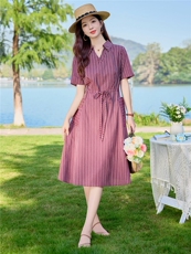 6306时尚设计感显瘦气质连衣裙，女装连衣裙，倪叶myz