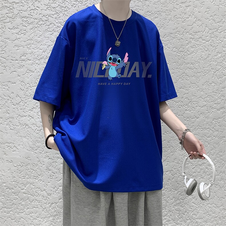 HT73173-P22华夫格t恤男短袖男大码五分袖大皂风,男装T恤,电商A040
