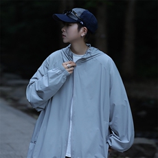 冰丝防晒衣男潮牌夏季薄款山系户外美式机能冲锋衣外套F9247-P35，男装夹克，星座308B-1