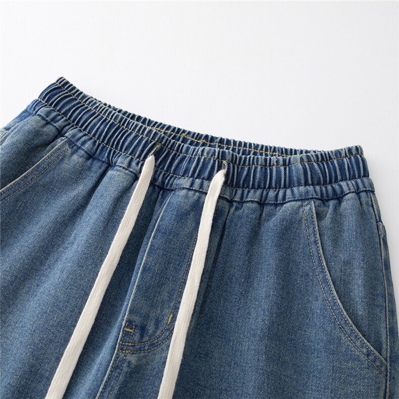 【现货库存】水洗牛仔裤男松紧抽绳休闲长裤A080-8299-P45控68,男装牛仔裤,电商A080