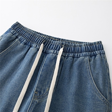 【现货库存】水洗牛仔裤男松紧抽绳休闲长裤A080-8299-P45控68，男装牛仔裤，电商A080
