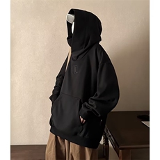 加绒美式高街卫衣男连帽字母刺绣帅2025冬季新款ins外套WB186-P51，女装短外套，星座412