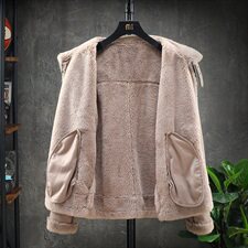 展架大码新款冬季皮毛一体男士青年夹克外套Z1928主推，男装夹克，电商D308