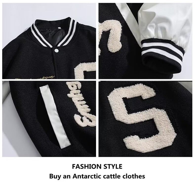 高品质秋季棕色美式皮袖棒球服外套男大码vintage休闲夹克JK03,男装夹克,星座310B-1