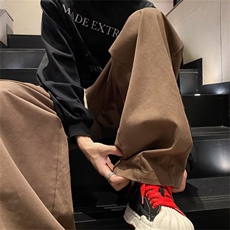 日系oversize裤子ins高街潮牌阔腿裤男宽松抽绳工装裤K2938-P35，男装休闲裤，星座1008
