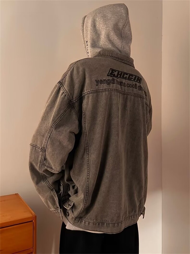 美式hiphop外套男春秋ins潮扎染牛仔衣CT602P60,男装夹克,星座1116-2