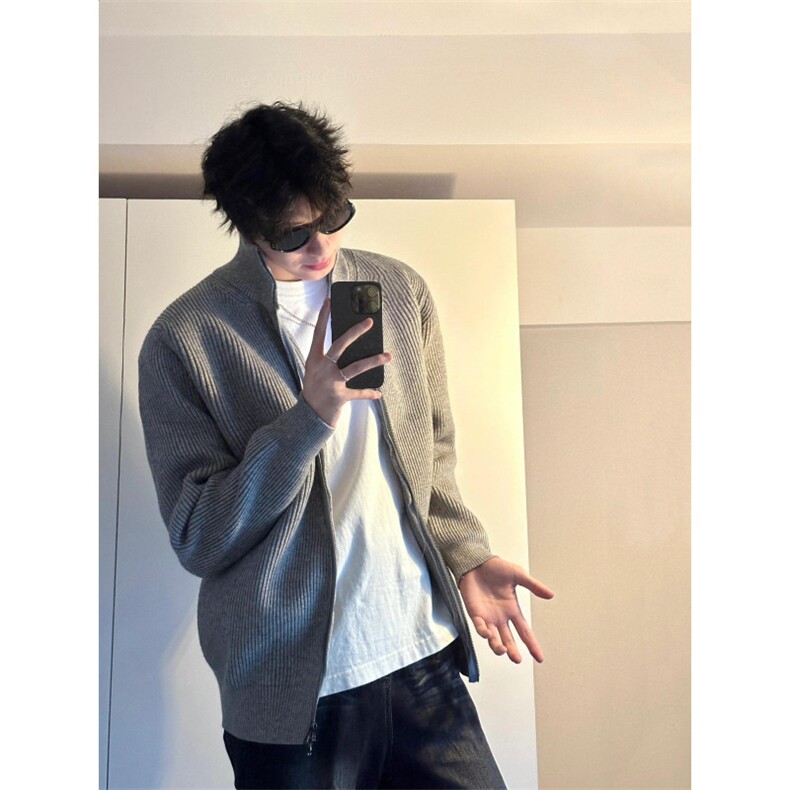 【有货】cleanfit立领拉链开衫毛衣外套男款针织衫M5653LL-特P55,男装针织衫/毛衣,星座1007（原301D）