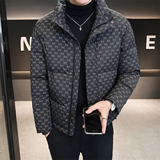 店主风冬季字母立领羽绒服男保暖外套标50绒B328-9901-P185，男装羽绒服，电商B328