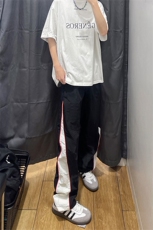 美式高街hiphop速干拼接运动微喇休闲裤货号K2315P45，男装休闲裤，电商A063