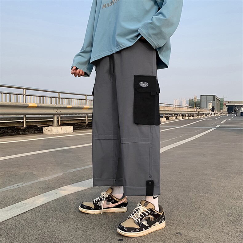 日系男春季新款休闲裤纯棉工装裤D1023P38,男装休闲裤,星座1116-2