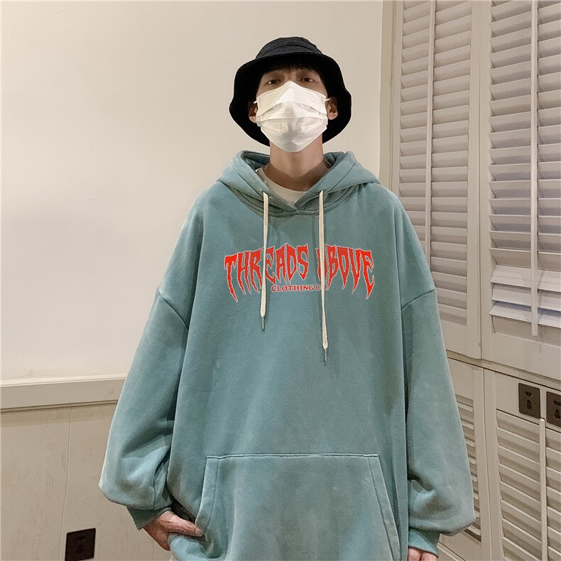 加绒新款港风宽松连帽套头卫衣X5670-常规P70控88-加绒P80控98,男装卫衣,电商A061-1