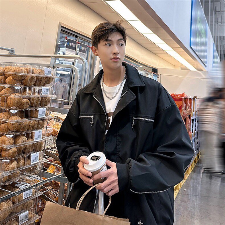 MC258-P78现货！高质量夹克星星金属拉链装饰控11，男装夹克，星座1611A-1