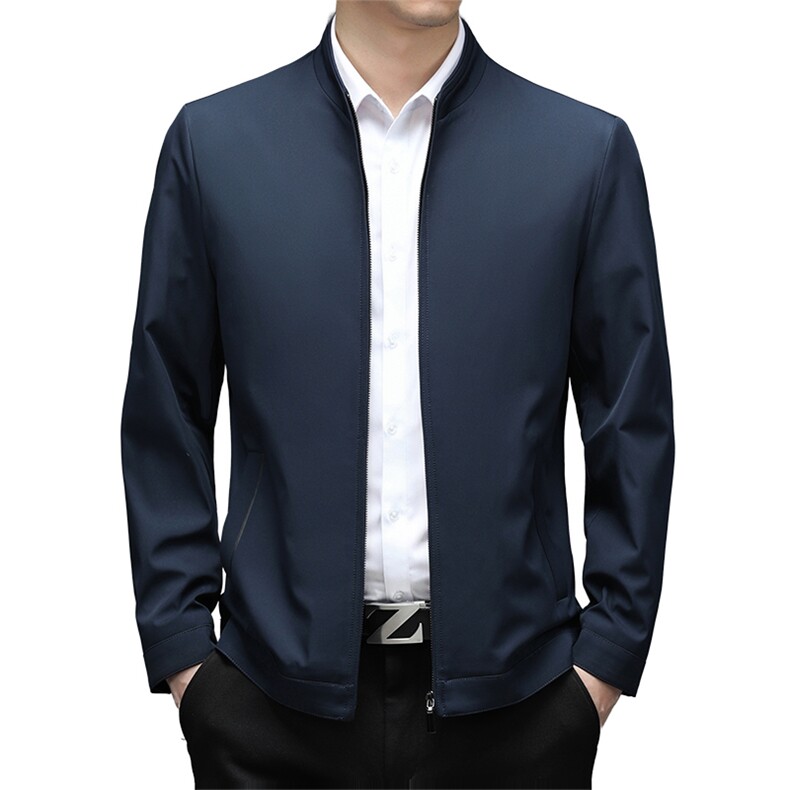2021商务休闲中老年男士立领夹克外套秋季气质茄克ZL38218-P110,男装夹克,电商B212（原钱塘6029）