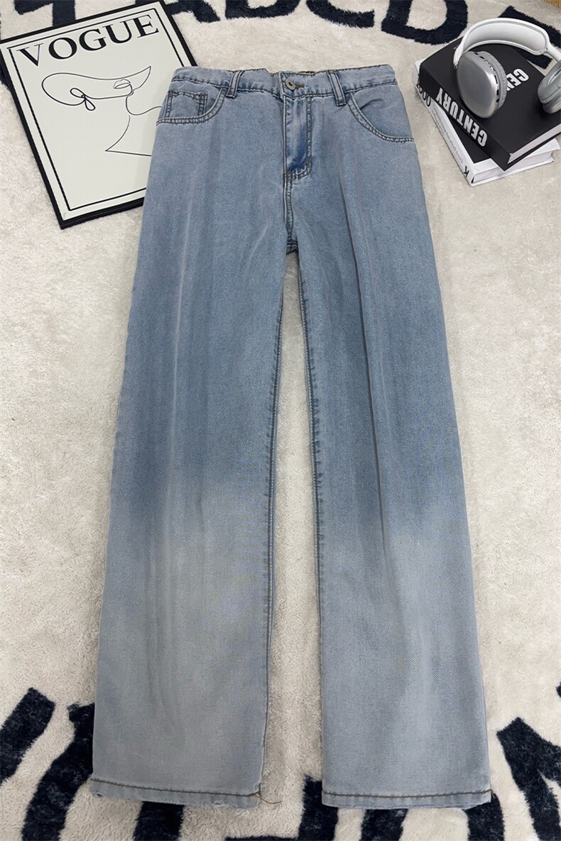 B221美式ins高街直筒渐变色莱赛尔冰丝牛仔裤LK25484-特P40控78,男装牛仔裤,电商B221