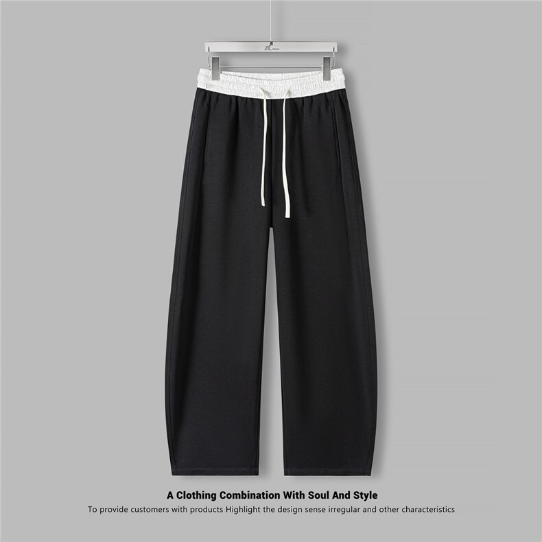 时尚廓形休闲卫裤男立裁撞色休闲长裤A329-K9917-P60，男装休闲裤，电商A329