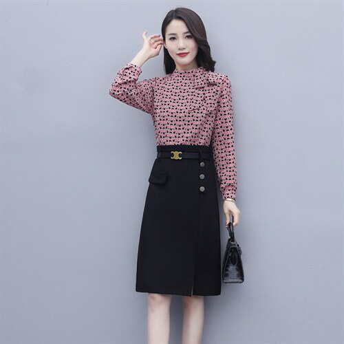 2025春装连衣裙立领休闲减龄修身收腰显瘦长袖连衣裙，女装连衣裙，施恩睿棋