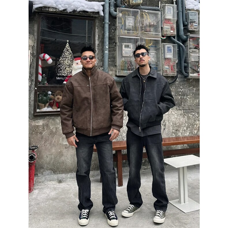 【网图】现货抖音可送样衣PU皮衣聚酯纤维YK86027-P65,男装皮衣,电商A086-1