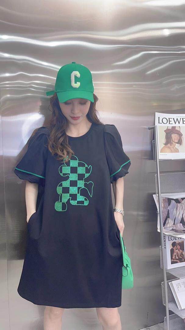 夏季新款十字绣米奇时尚连衣裙，女装连衣裙，蕃米莉