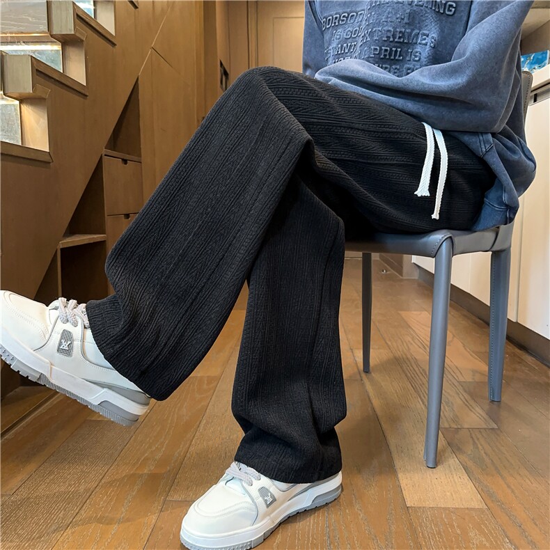 春季卫裤美式麦穗纹肌理感休闲裤男潮牌青少年长裤K2594*P35控68，男装休闲裤，星座227-1