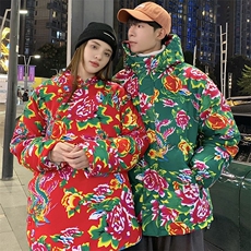 901情侣组合装棉衣外套保暖防寒男女东北大花袄风汉服团队服，男装棉衣，星座115A(原星座507）