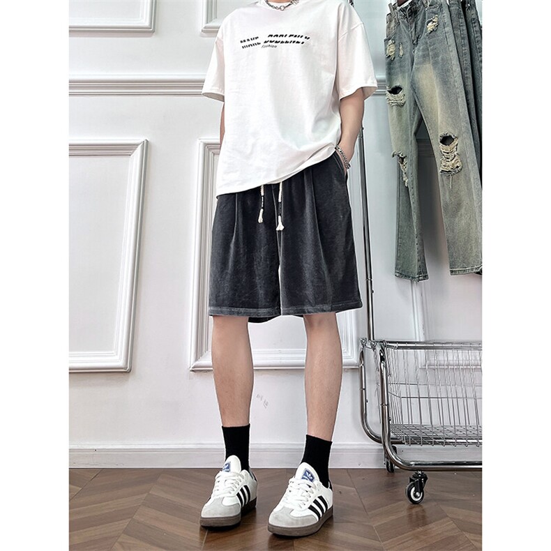 A178男女同款冰丝速干短裤休闲夏季外穿宽松休闲裤DK161-P28,男装休闲裤,电商A178