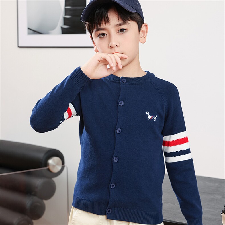 儿童毛衣男童针织开衫春秋装韩版中大童洋气外套上衣，童装儿童针织衫，暖姿羊绒童装店