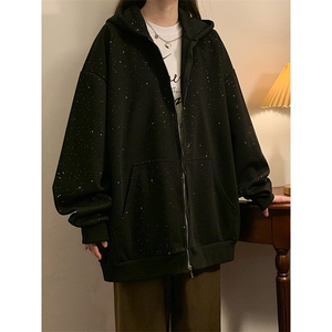 中性风重磅320克华棉满天星情侣大码M-5XL卫衣KS77864特P68控108图片