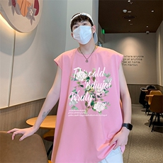 薄荷曼波抖音直播品质重磅纯棉250克男无袖背心T恤T598P28控39，男装T恤，电商C408(原B339-1)