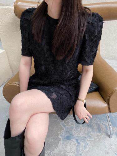 【现货】夏季新款韩版微透小性感连衣裙，女装连衣裙，本白(2F)