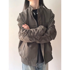 26春装新款美拉德立领飞行夹克boxy廓形休闲百搭外套上衣JK6500，男装夹克，电商A486