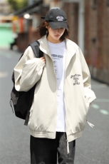 港风2026秋装新款宽松大码夹克男坑条秋季绣花外套S341-P88控118，男装夹克，电商A233-1