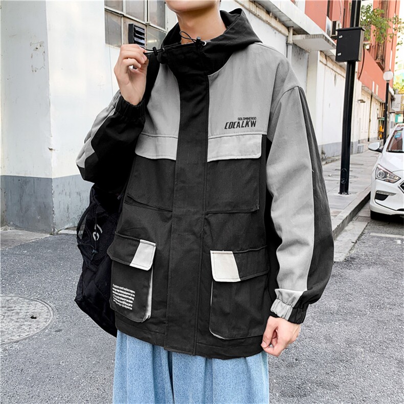 韩版帅气宽松工装夹克男士潮牌上衣外套JK810/P60,男装夹克,电商D202-1