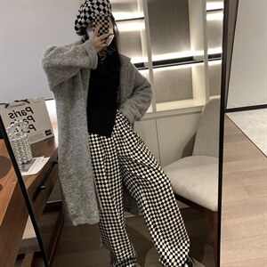 连帽长款大开衫图片