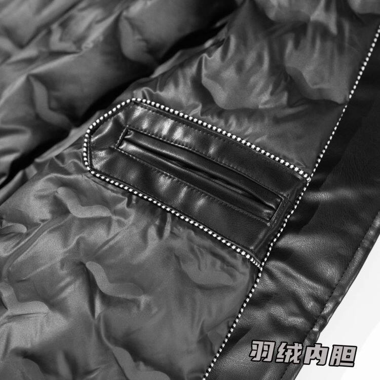 2024冬季新款金貂绒男士休闲皮毛一体仿皮草貂立领羽绒内胆外套,男装羽绒服,星座613