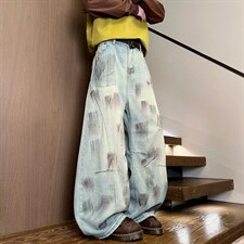 XZ616春季美式做旧印花缉明线打褶休闲牛仔裤K26009特P45控88，男装牛仔裤，星座512A（原616）