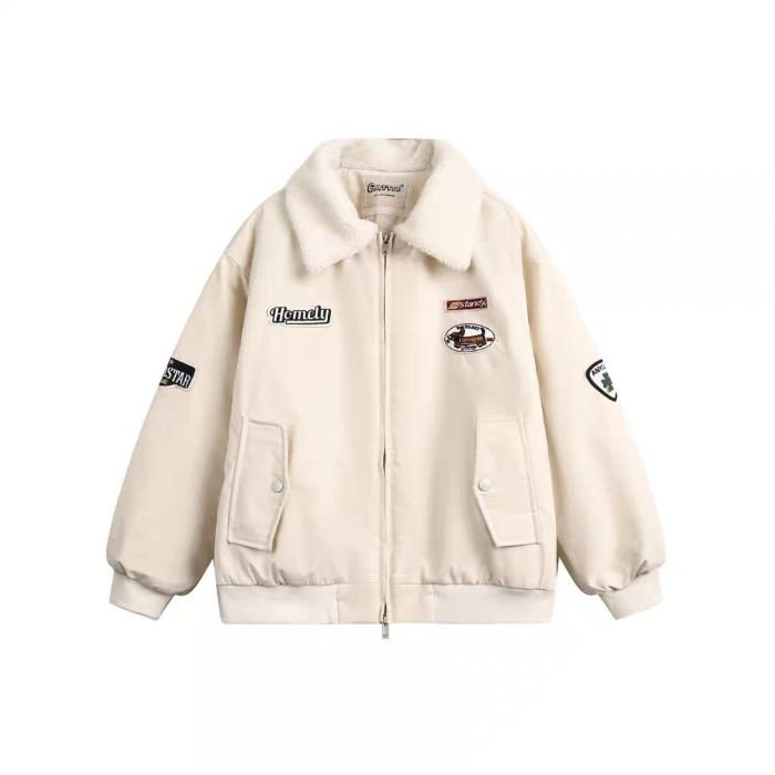 情侣装韩版摇粒绒棉服冬季保暖棉衣夹克厚外套N8015-P85网图图片