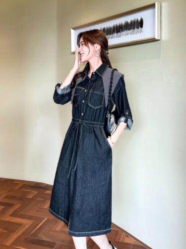 【现货】披肩减龄牛仔连衣裙，女装连衣裙，秋水月亮