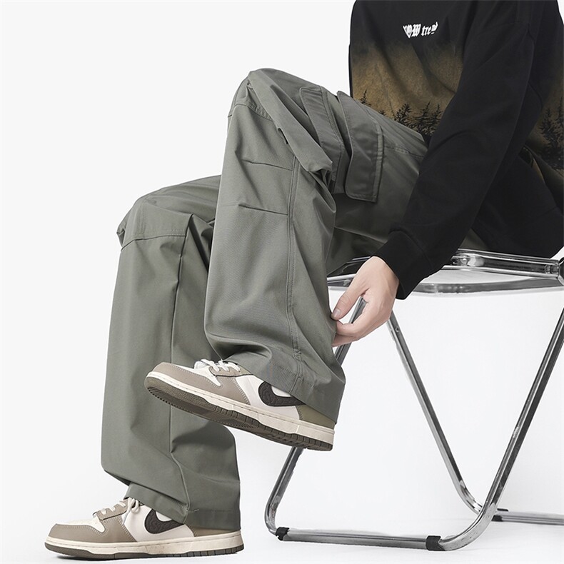 冲锋裤降落伞兵裤休闲裤男高街潮流工装个性长裤子G1990/P40，男装工装外套，电商D202-1