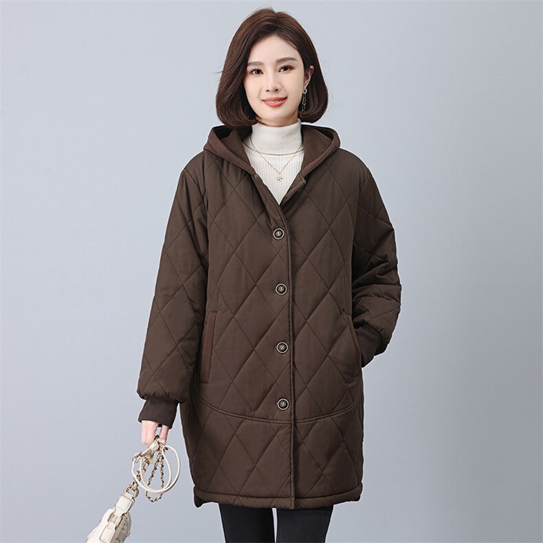 2024年冬季长款连帽加绒加厚休闲女棉衣棉服,女装棉衣/棉服,悦见她