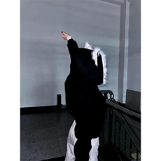 现货重磅硬挺boxy羽绒棉衣座山雕猫耳大毛毛领麂皮棉服冬外套，男装棉衣，电商A486-1
