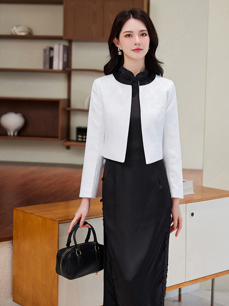 婵米儿2024年新款小香风秋装披肩百搭外套搭配旗袍连衣裙，女装短外套，婵米儿