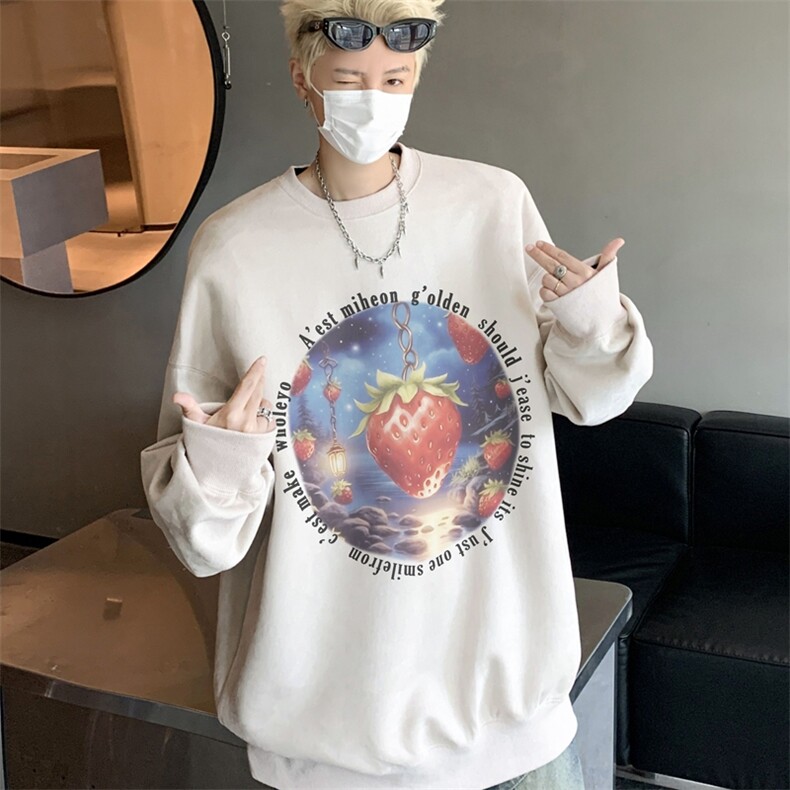 秋装复古美式水洗做旧重磅麂皮绒卫衣301B-JB1505-p45,男装卫衣,星座301B
