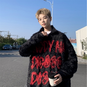B422P57秋冬毛衣水貂绒保暖打底衫字母毛衣图片