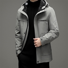 2023新款冬季连帽休闲羽绒服男装中年厚款保暖男装白鸭绒外套，男装羽绒服，电商B212（原钱塘6029）
