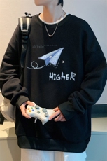 S6270-P28秋季圆领卫衣男大码韩版宽松长袖外套，男装卫衣，电商A040