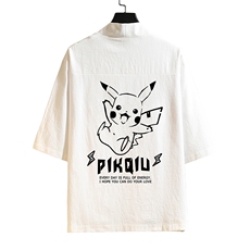 HF59078-P40风汉服男开衫外套七分袖道袍砖墙挂拍，男装民族服装，电商A040A