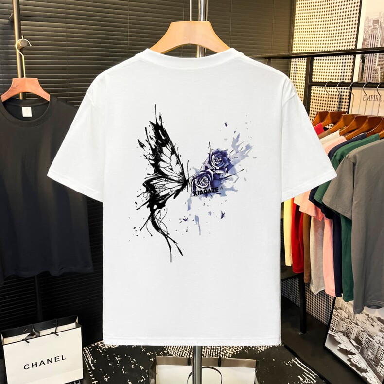 ins夏季新款时尚潮流印花圆领短袖T恤男士上衣套头半袖打底衫,男装T恤,星座1409-3
