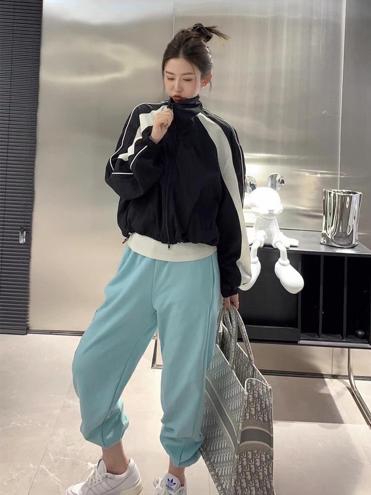 气质小立领袖拼色设计小外套,女装其它,L·H·X