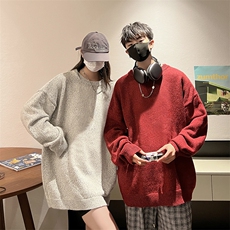 加厚加绒毛衣男大码毛线衣男针织衫男线衫M19099-P45加绒款-P65，男装针织衫/毛衣，电商A040